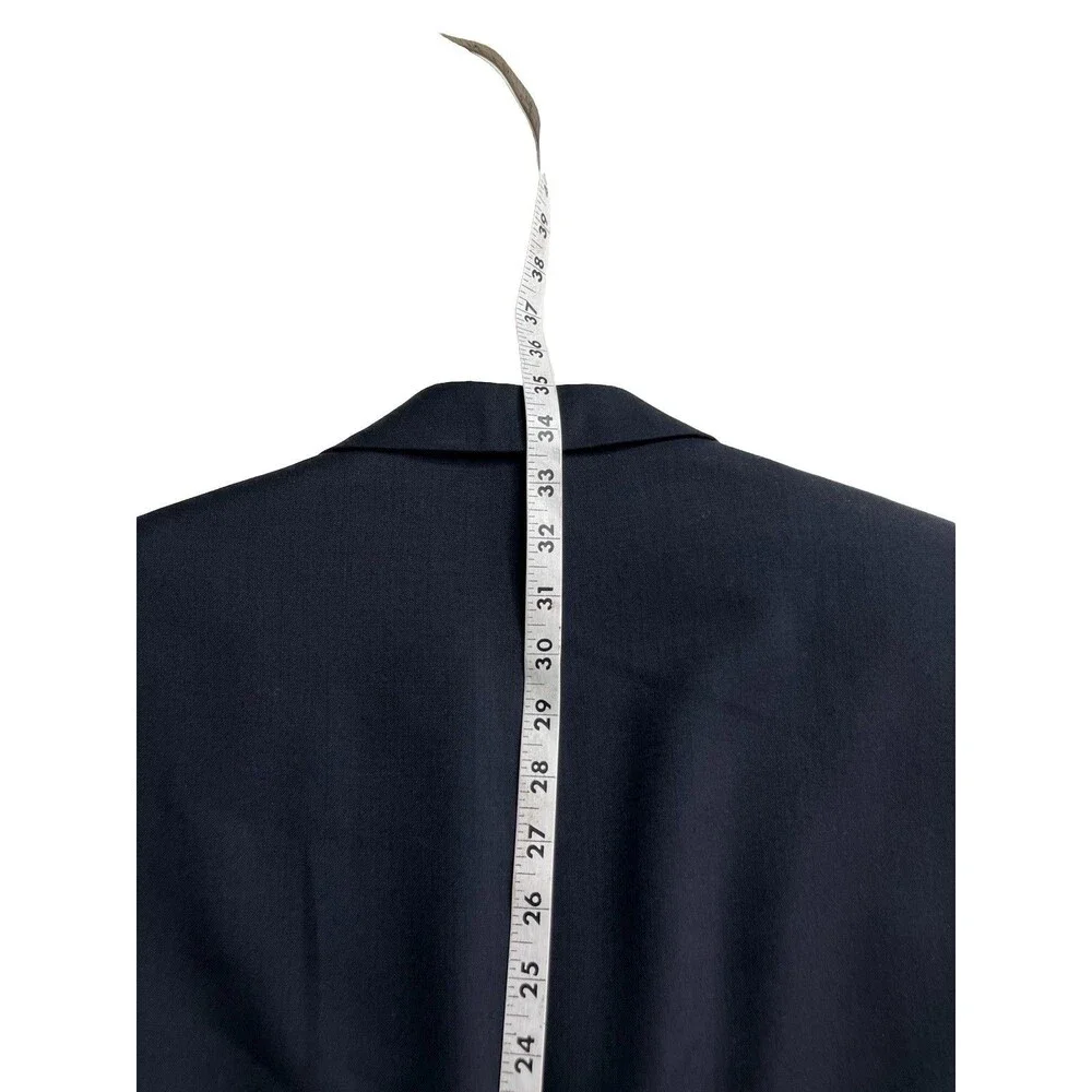 Geoffrey Beene Mens Suit Jacket Pants Black 100% Wool 46L 36x31